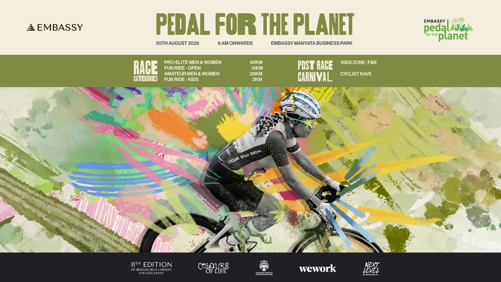 Pedal for the Planet 2026 by Embassy — Cyclist party in Bengaluru