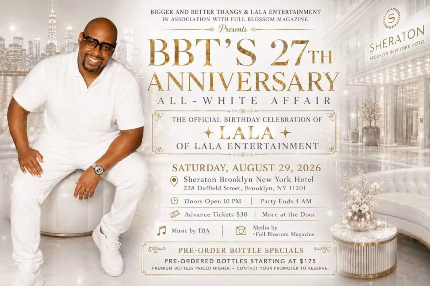 π€ BBTβS 27TH ANNIVERSARY ALL-WHITE PARTY π€ β Rooftop party in Kings County